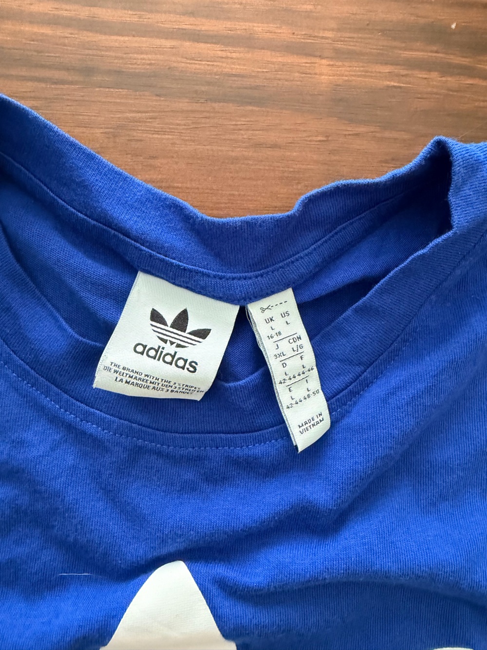 adidas woman’s crop topBlue Trefoil Logo Tee - Picture 3 of 3